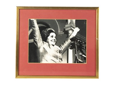 Lot 73 - Two photographs of Betty Boothroyd on the day she was first elected as an MP in 1973