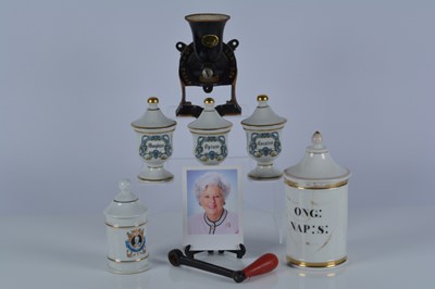 Lot 83 - A collection of four continental porcelain drug jars