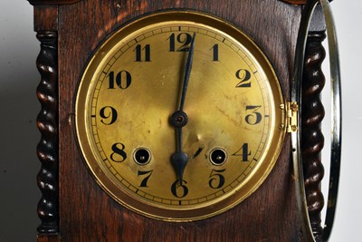Lot 229 - Two 20th century oak cased grandmother clocks