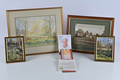 Lot 92 - Four framed photographs/watercolours of Thriplow