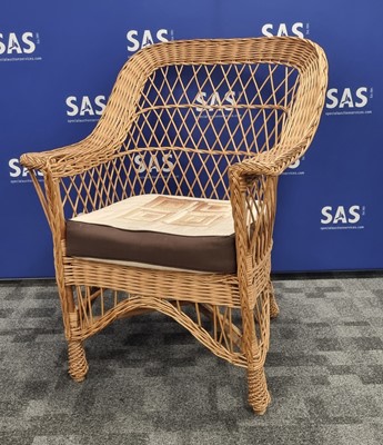 Lot 112 - A wicker conservatory chair