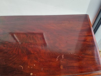 Lot 126 - A 19th century mahogany bow fronted chest of two short over three long drawers