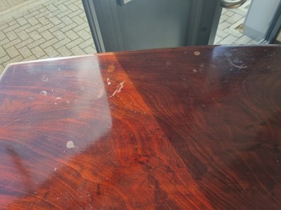 Lot 126 - A 19th century mahogany bow fronted chest of two short over three long drawers