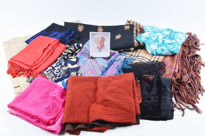 Lot 130 - A collection of silk, wool and synthetic scarves