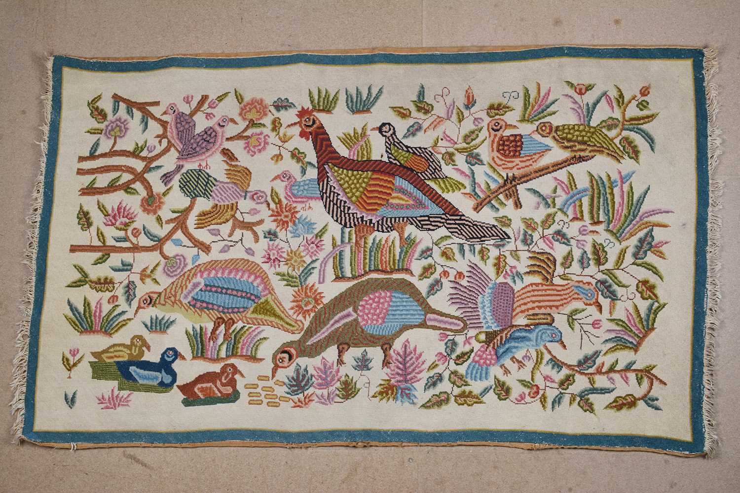 Lot 133 - A mid 20th century woollen textile panel