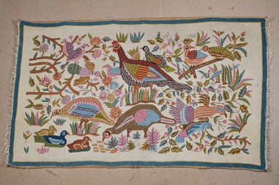 Lot 133 - A mid 20th century woollen textile panel