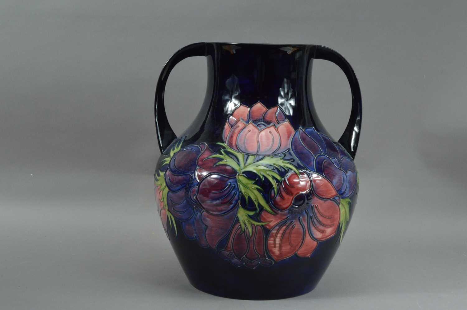 Lot 233 - A large twin handled Moorcroft Pottery vase