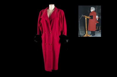 Lot 144 - A House of Fraser long red overcoat