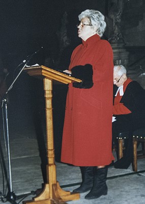 Lot 144 - A House of Fraser long red overcoat