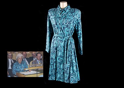 Lot 150 - A Nicole cotton blue and turquoise shirt dress