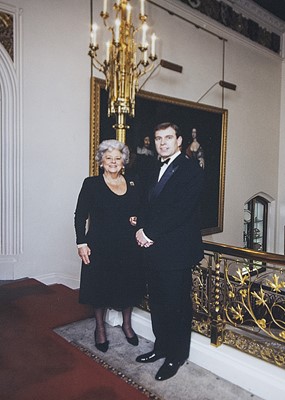 Lot 158 - A Lachasse London cotton mix and silk black evening dress