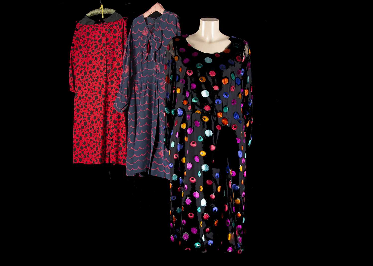 Lot 161 - A Trio of dresses worn by her Ladyship on an 'Official Visit of the Speaker of the House of Commons of the British Parliament Betty Boothroyd in Slovak Republic September 15-18 1996