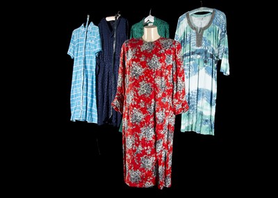 Lot 168 - Thirteen silk, cotton, linen and mixed fabric day/cocktail dresses