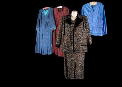 Lot 171 - A collection of eight silk, cotton, linen, woollen garments