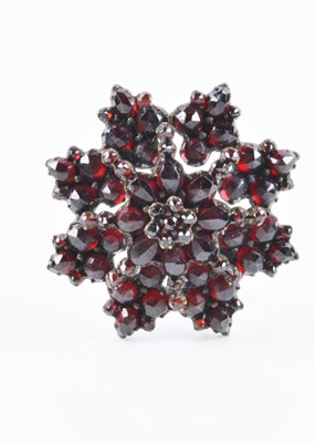 Lot 178 - A 19th Century Bohemian garnet star brooch