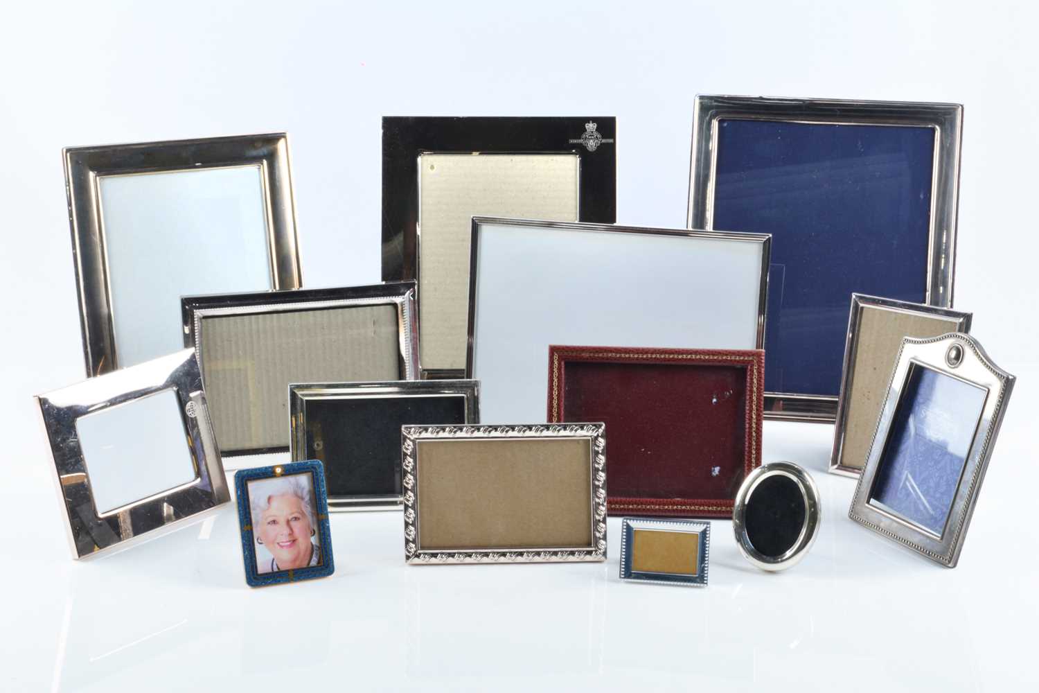 Lot 182 - A quantity of silver and silver plated photograph frames