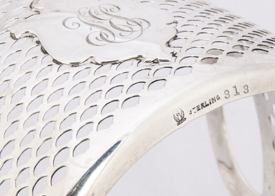Lot 193 - An American Sterling marked pierced bowl