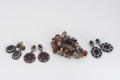 Lot 213 - A collection of white metal marked 925 and gem set jewels