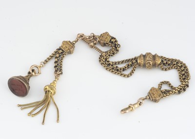 Lot 49 - A Victorian 9ct gold fancy watch chain