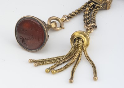 Lot 49 - A Victorian 9ct gold fancy watch chain