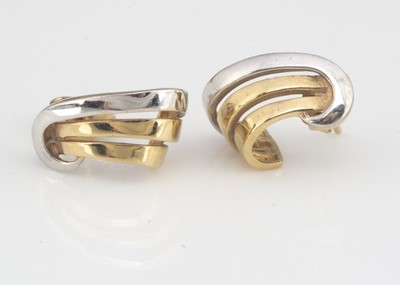 Lot 55 - A pair of modern 9ct gold earrings