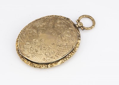 Lot 65 - A 19th Century gilt metal and photographic oval locket