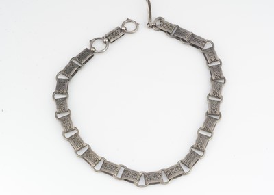 Lot 175 - A Victorian silver panel necklace