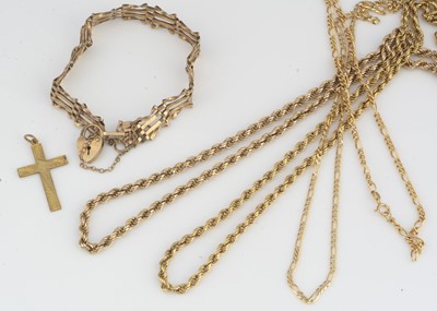 Lot 186 - A quantity of gold jewellery