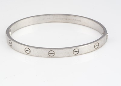 Lot 200 - A Cartier 'LOVE' 18ct white gold bangle