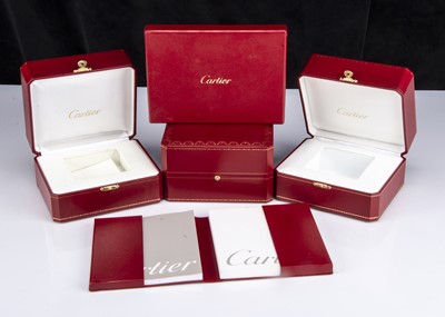 Lot 218 - Three modern Cartier watch cases