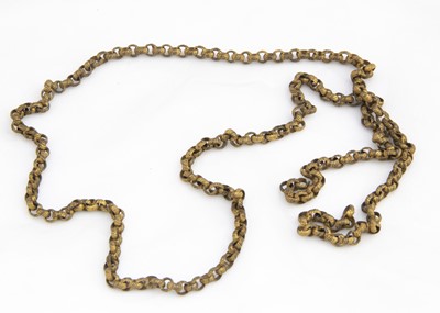 Lot 243 - A 19th century pinchbeck belcher linked muff chain