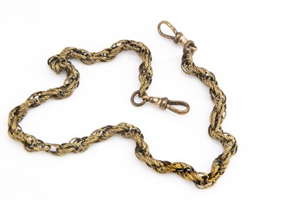 Lot 244 - A 19th century base metal and gilt multi linked chain