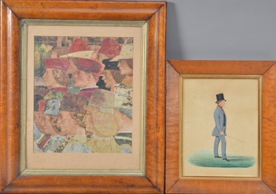 Lot 261 - Two maple framed works