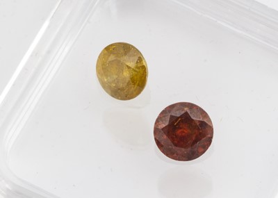 Lot 274 - Two untreated sphalerite certificated cut gems