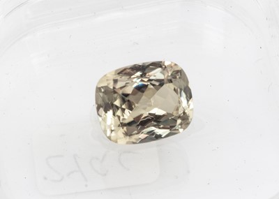 Lot 291 - A certificated antique cushion cut diaspore