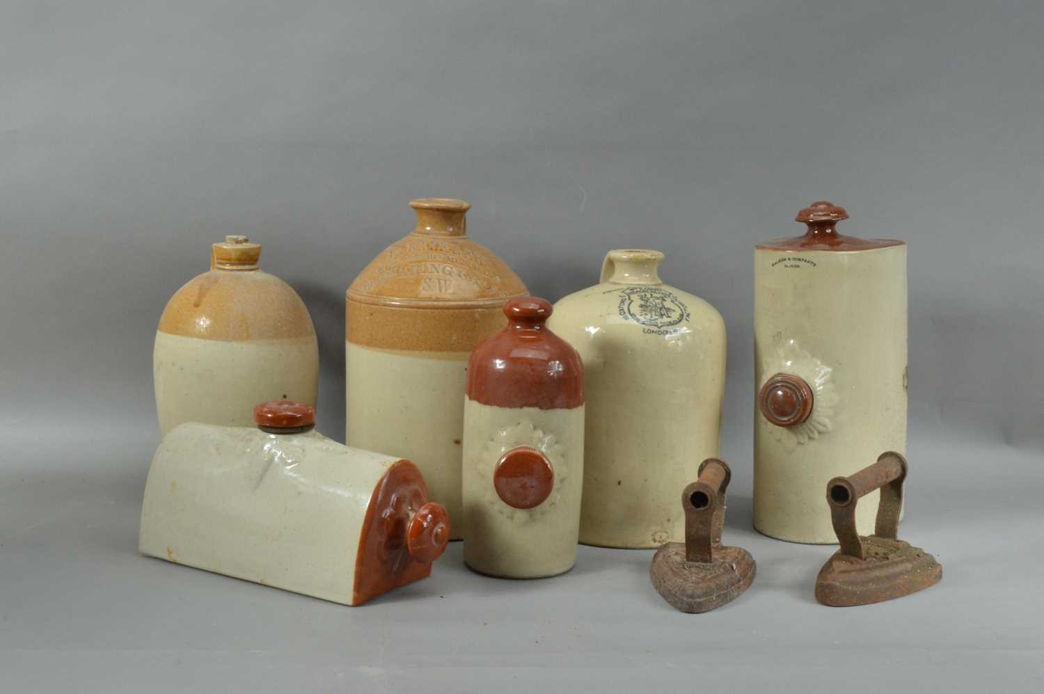 Lot 268 - A collection of stoneware jars