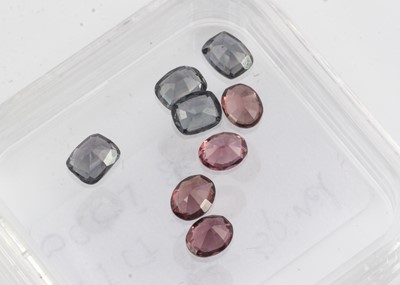 Lot 296 - A collection of eight certificated coloured spinel's