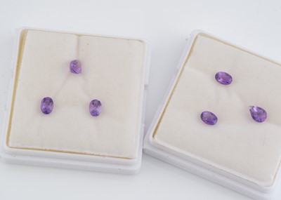 Lot 314 - Two cased sets of three Moroccan Amethysts