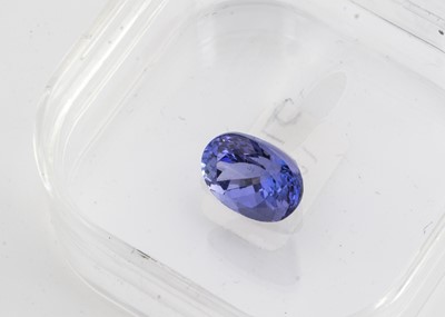 Lot 334 - A certificated oval cut Tanzanite