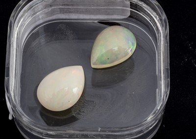 Lot 337 - Two certificated Ethiopian Opals