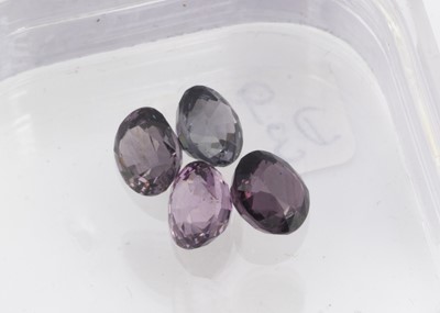 Lot 340 - A collection of four certificated Burmese Spinels