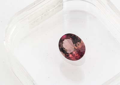 Lot 346 - A certificated oval cut Rubellite