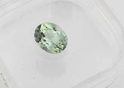 Lot 351 - A certificated oval cut Tourmaline