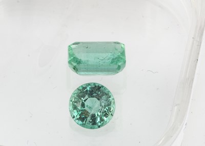 Lot 352 - Two certificated Ethiopian Emeralds