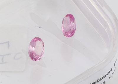 Lot 353 - Two certificated Natural Pink Spinels