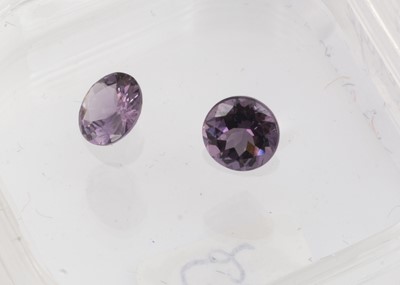 Lot 357 - Two certificated Purple Mahenge Spinels