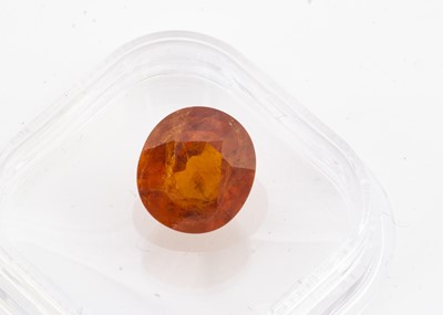 Lot 362 - A certificated oval cut Garnet