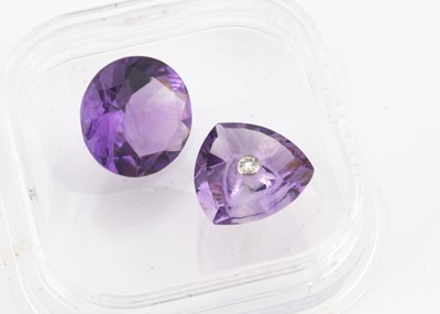 Lot 364 - Two certificated cut Amethysts