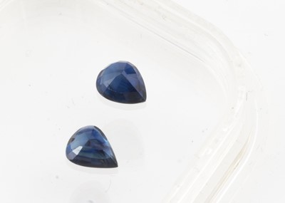 Lot 365 - Two certificated Australian Blue Sapphires