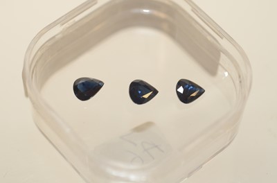 Lot 366 - Three certificated Australian Blue Sapphires